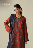 AJULK-02 Embroidered Rod Unstitched 3 Pcs