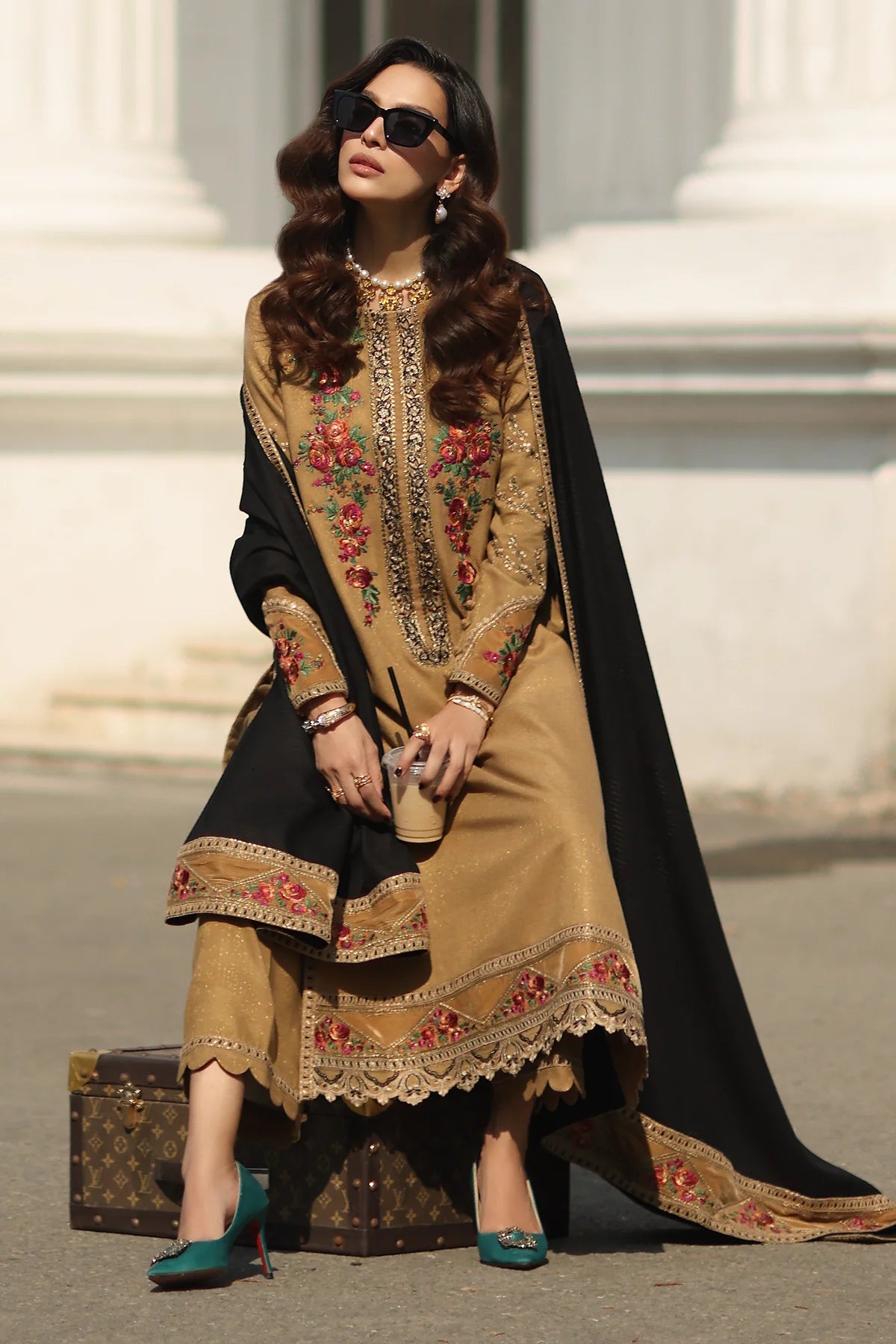 3-PC Unstitched Peach Leather with Velvet CSW5-05