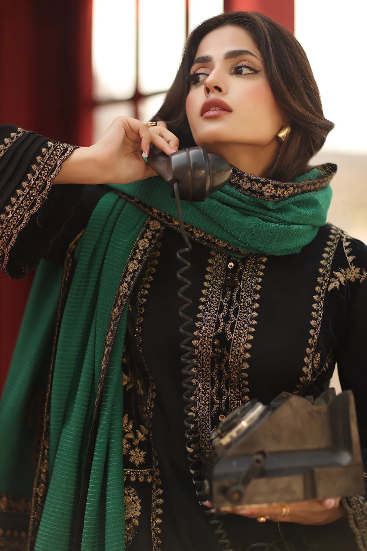 3-PC Unstitched Peach Leather with Velvet CSW5-06