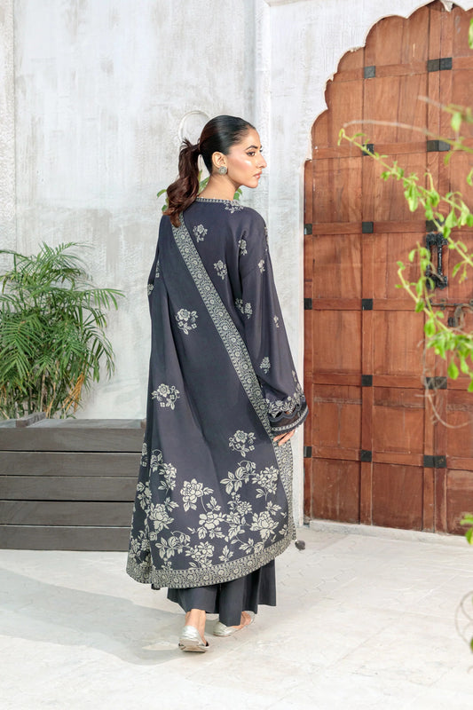 03 Piece Unstitched Pashmina Printed