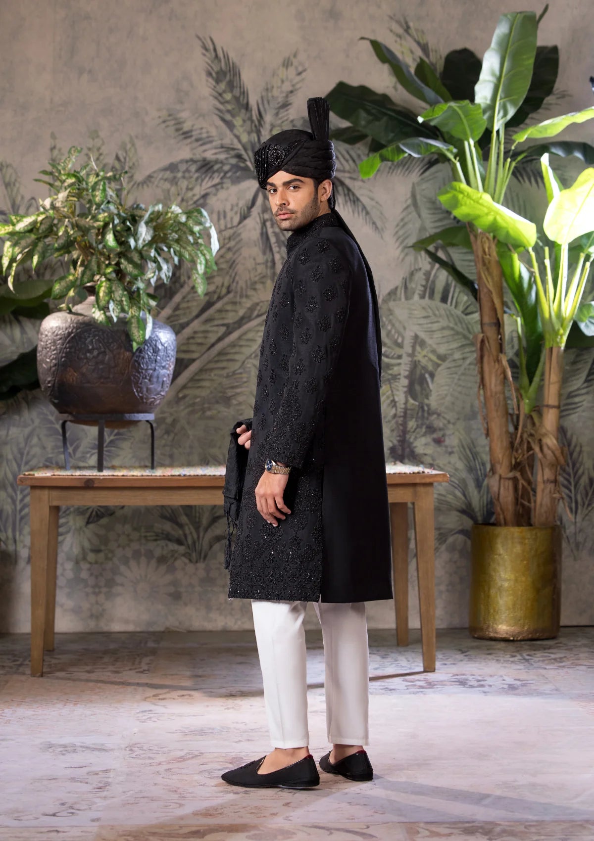 Bin Tayyab Sherwani (TD-1780) Black