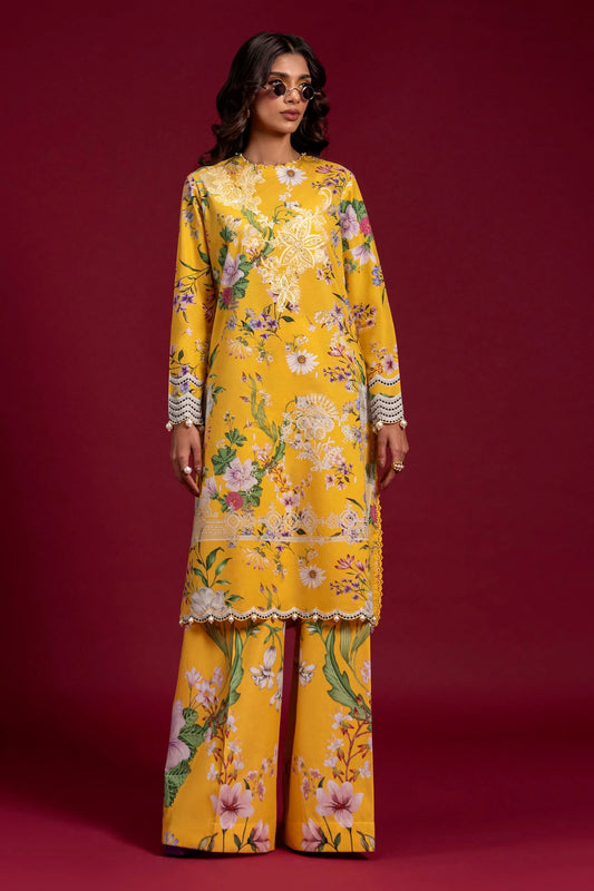 Unstitched Lawn 3 Piece Suit - 14A