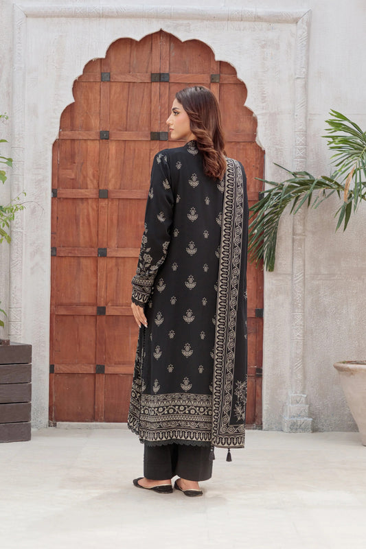 03 Piece Unstitched Pashmina Printed