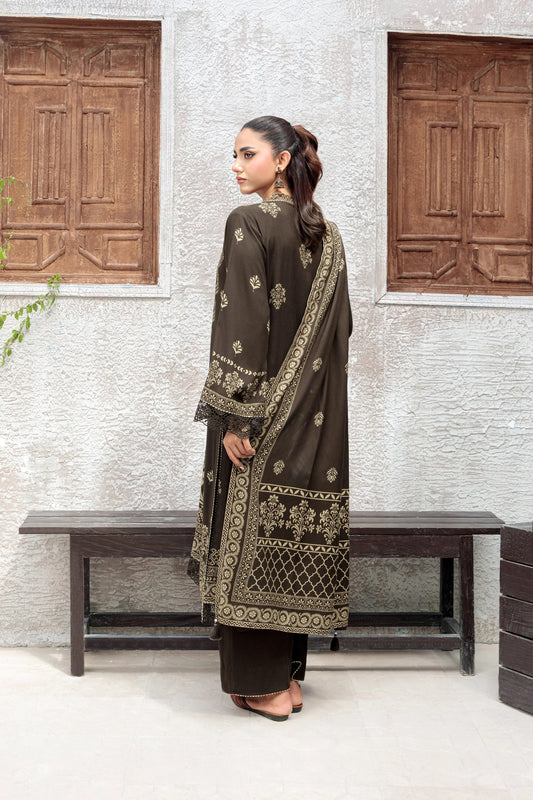 03 Piece Unstitched Pashmina Printed