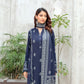 03 Piece Unstitched Pashmina Printed