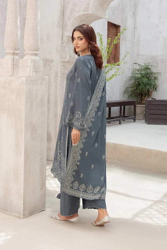 03 Piece Unstitched Pashmina Printed