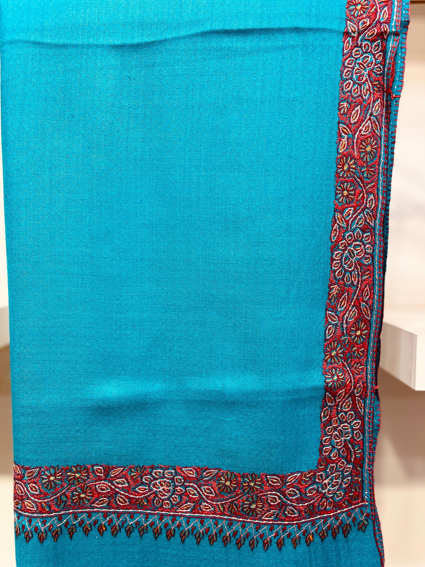 side border pashmina wool shawl