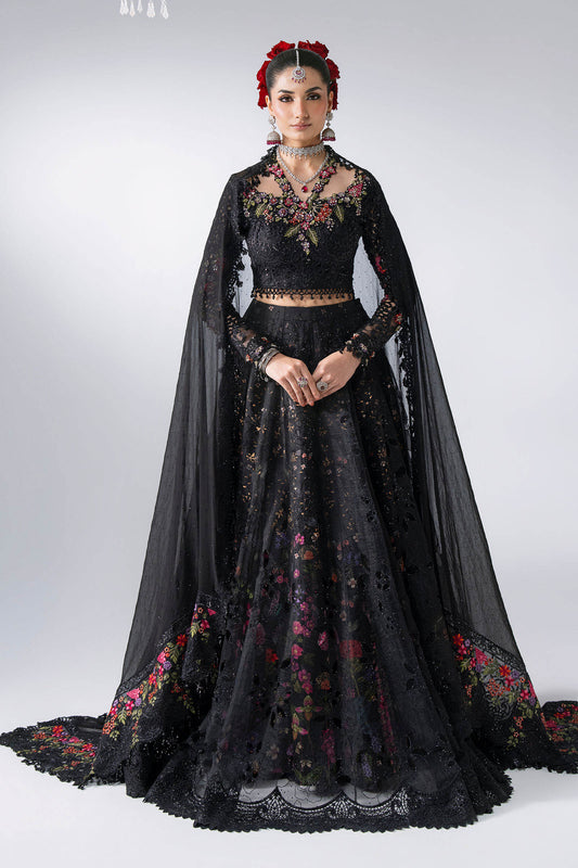 3 Piece Unstitched Embroidered Organza Suit | BD - 3101