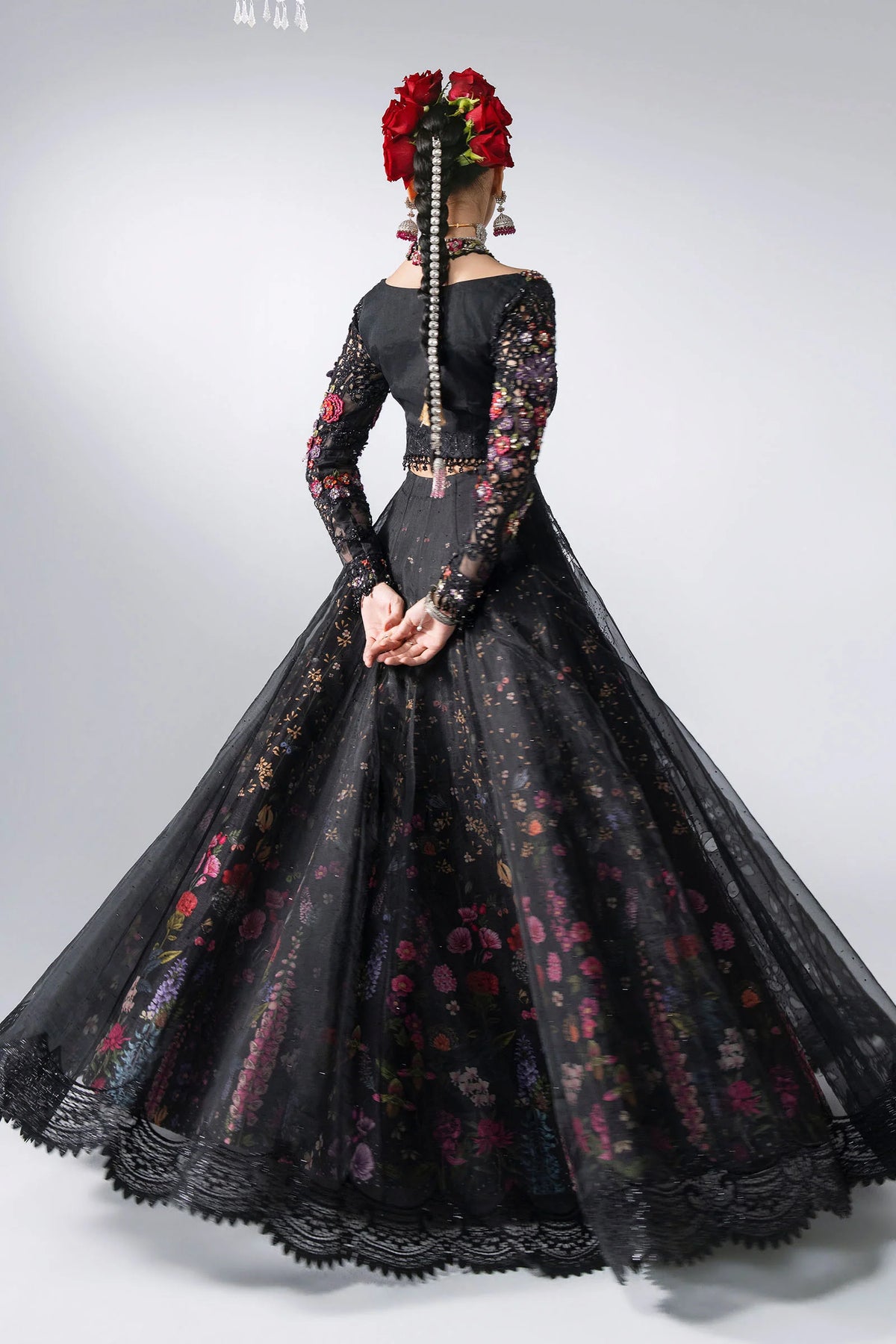 3 Piece Unstitched Embroidered Organza Suit | BD - 3101