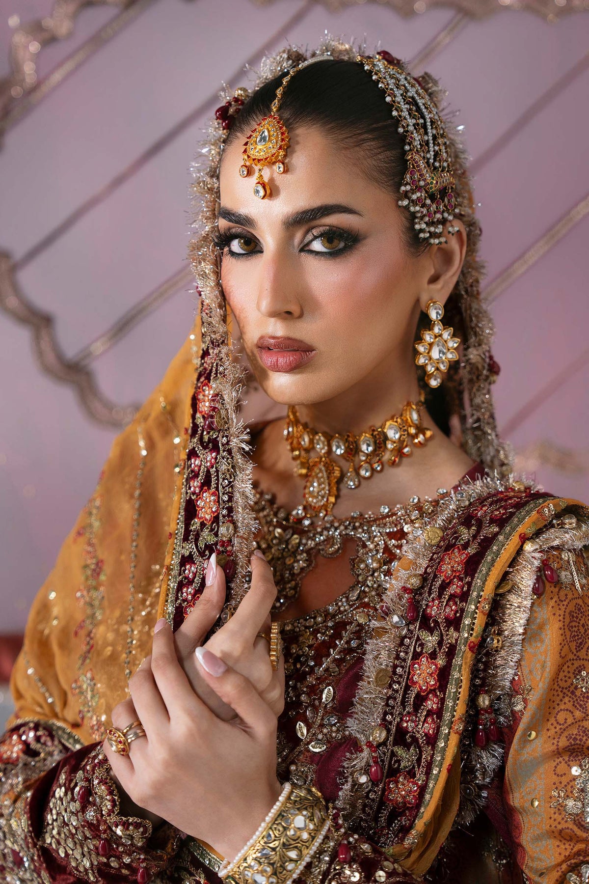 3 Piece Unstitched Embroidered Raw Silk Suit | BD - 3104