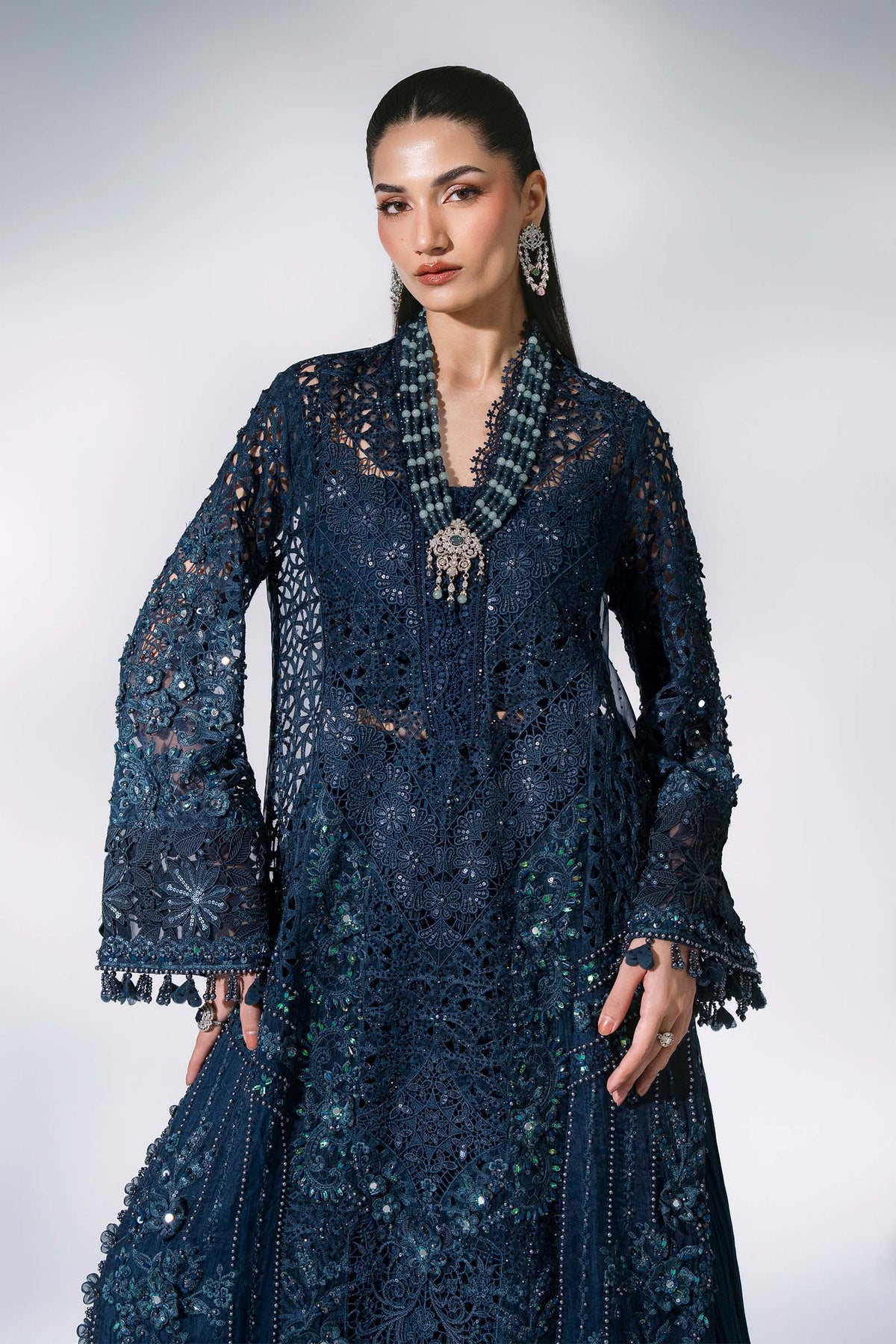3 Piece Unstitched Embroidered Organza Suit | BD - 3106