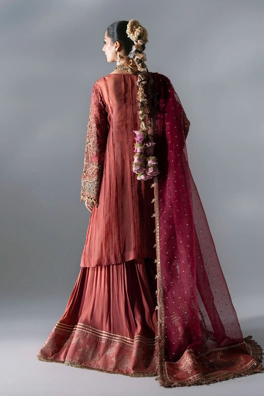 3 Piece Unstitched Embroidered Organza Suit | BD - 3108