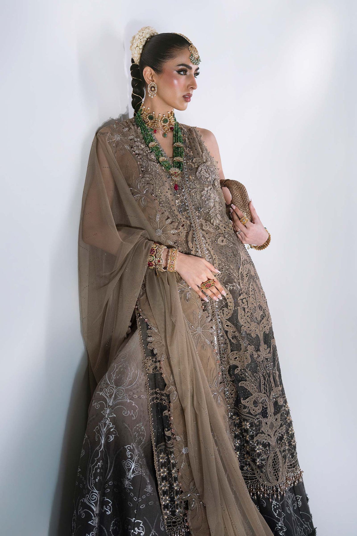 3 Piece Unstitched Embroidered Chiffon Suit | BD - 3102