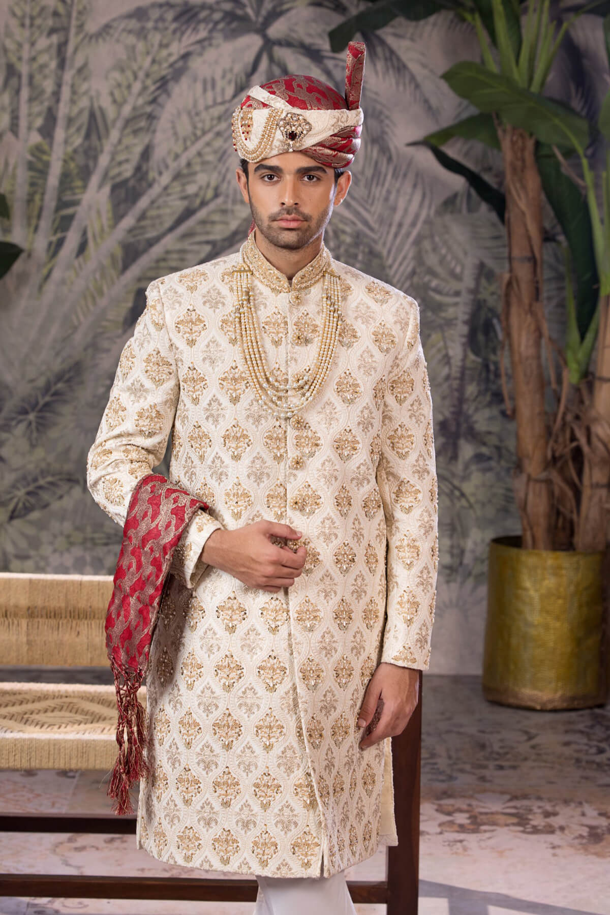 Bin Tayyab Sherwani (TD-1541) OFF WHITE