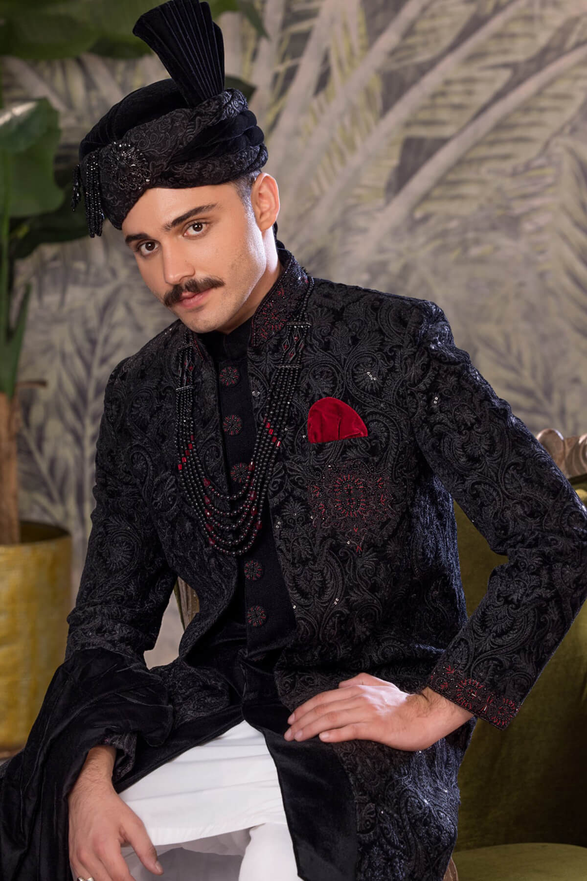 Bin Tayyab Sherwani (TD-1750) BLACK