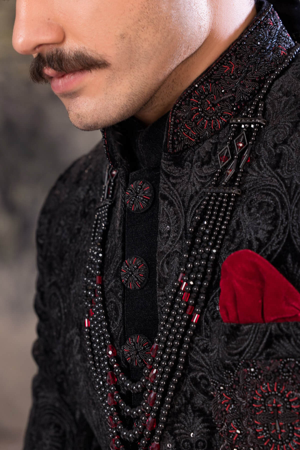 Bin Tayyab Sherwani (TD-1750) BLACK