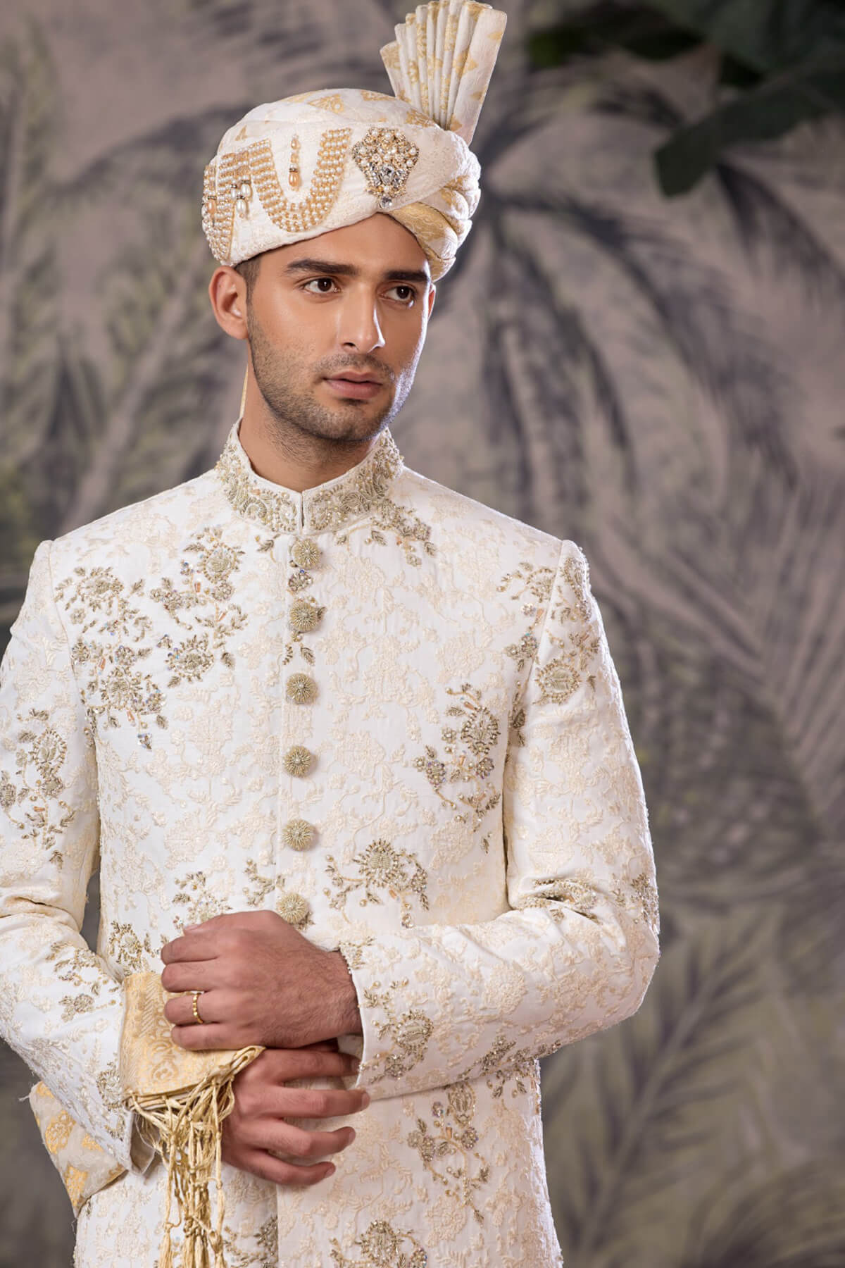 Bin Tayyab Sherwani (TD-1819) OFF-WHITE