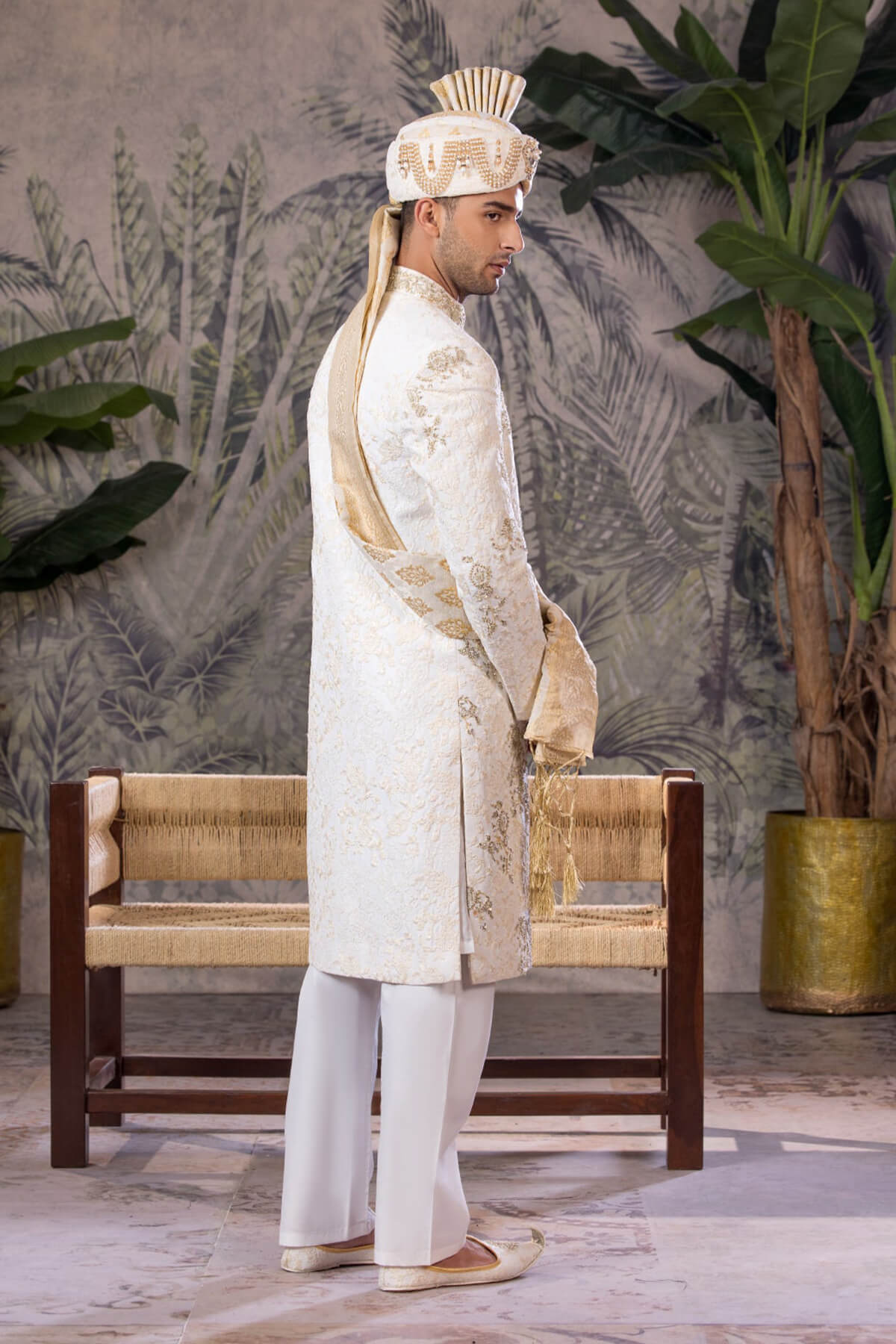 Bin Tayyab Sherwani (TD-1819) OFF-WHITE