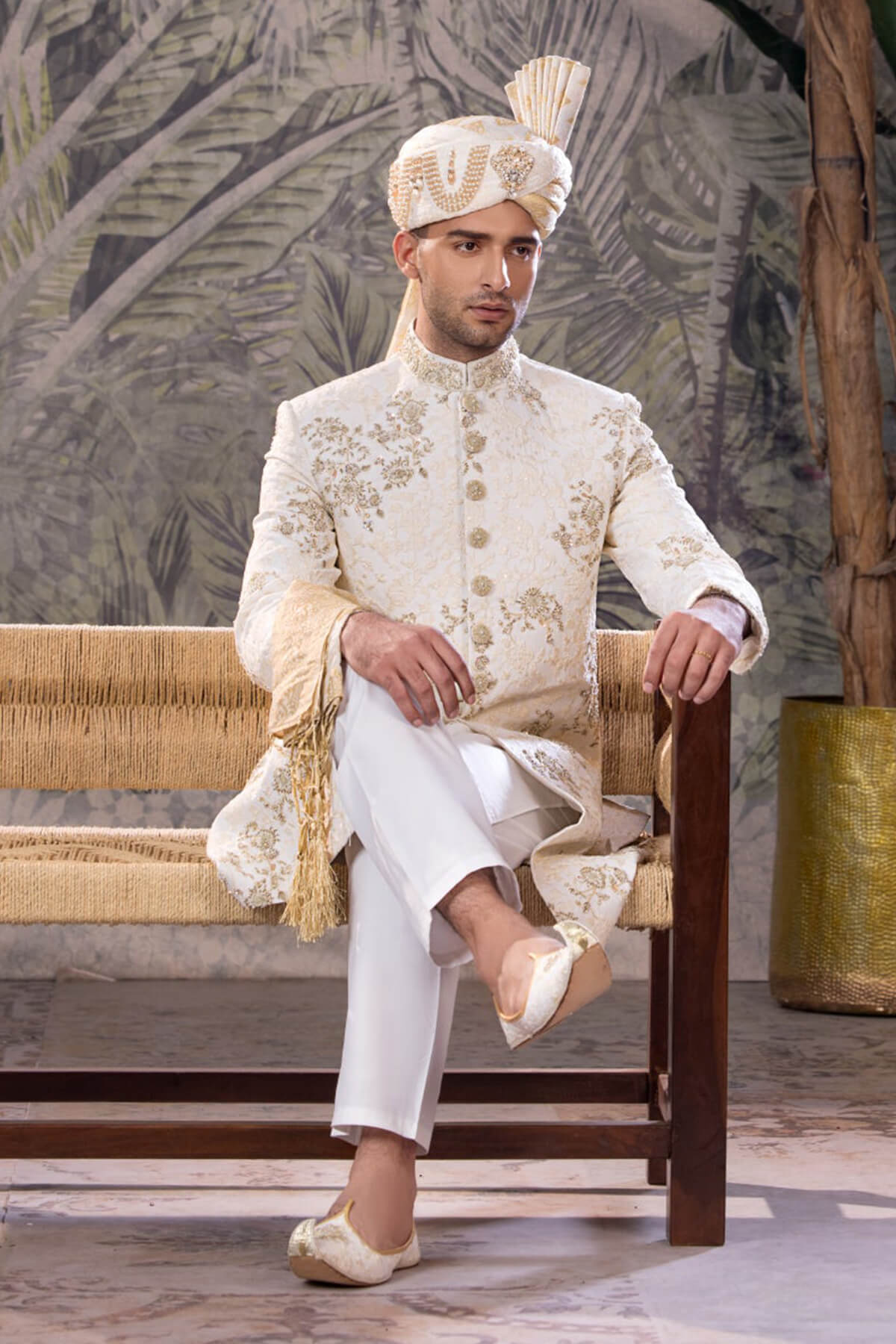 Bin Tayyab Sherwani (TD-1819) OFF-WHITE