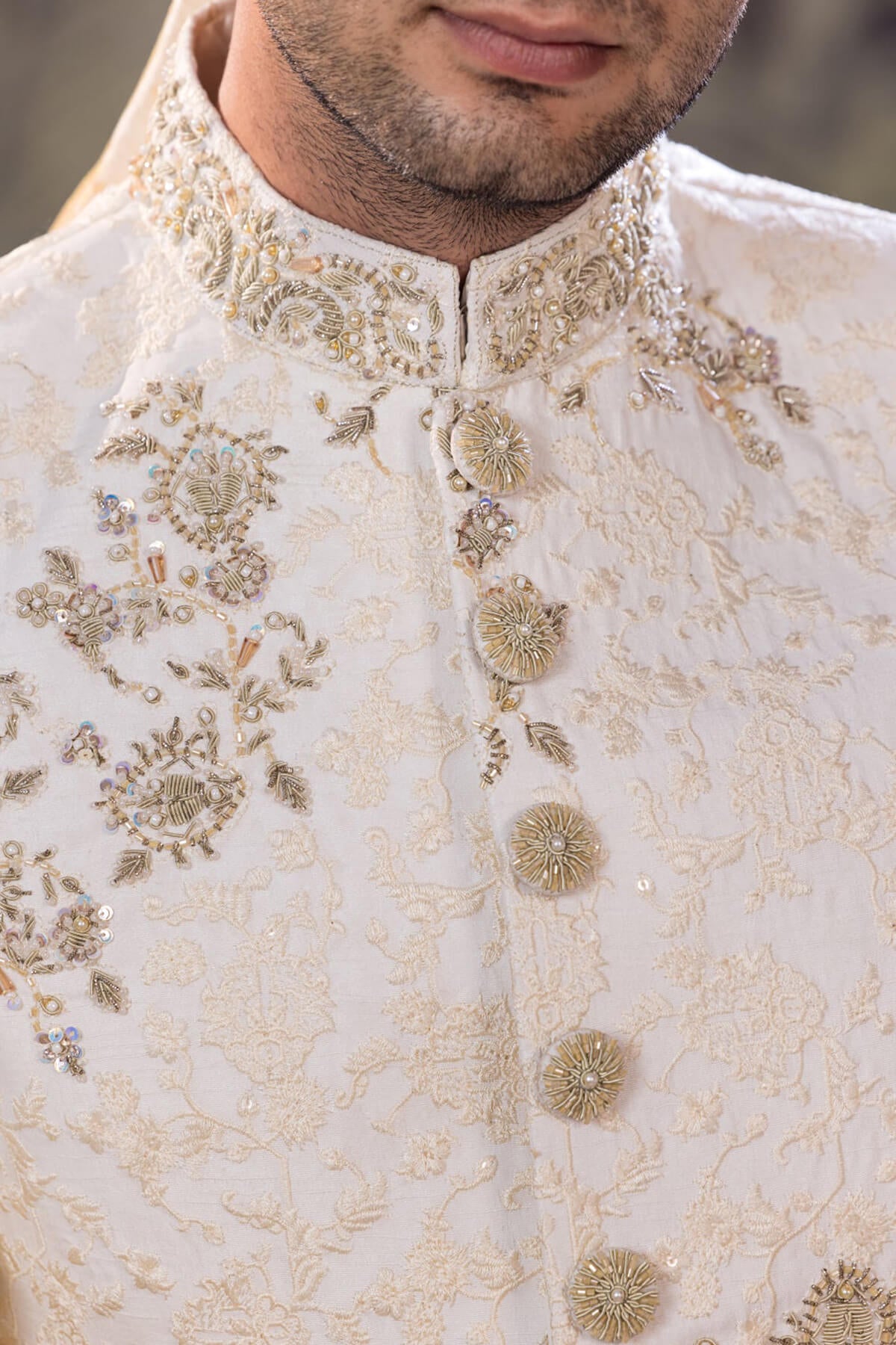 Bin Tayyab Sherwani (TD-1819) OFF-WHITE