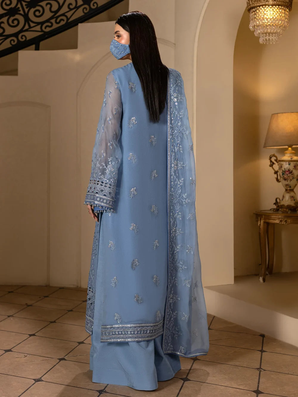 Nivara - 3 Piece Embroidered Chiffon Dress