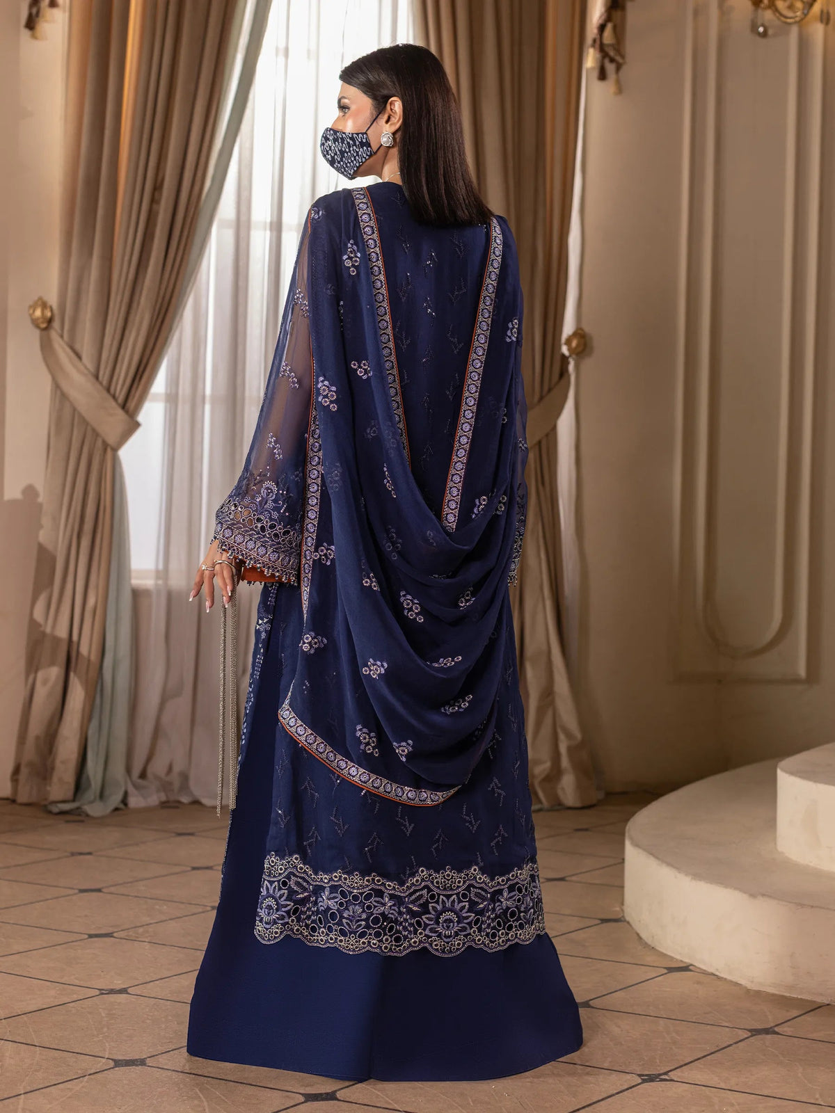 Neelam - 3 Piece Embroidered Chiffon Dress