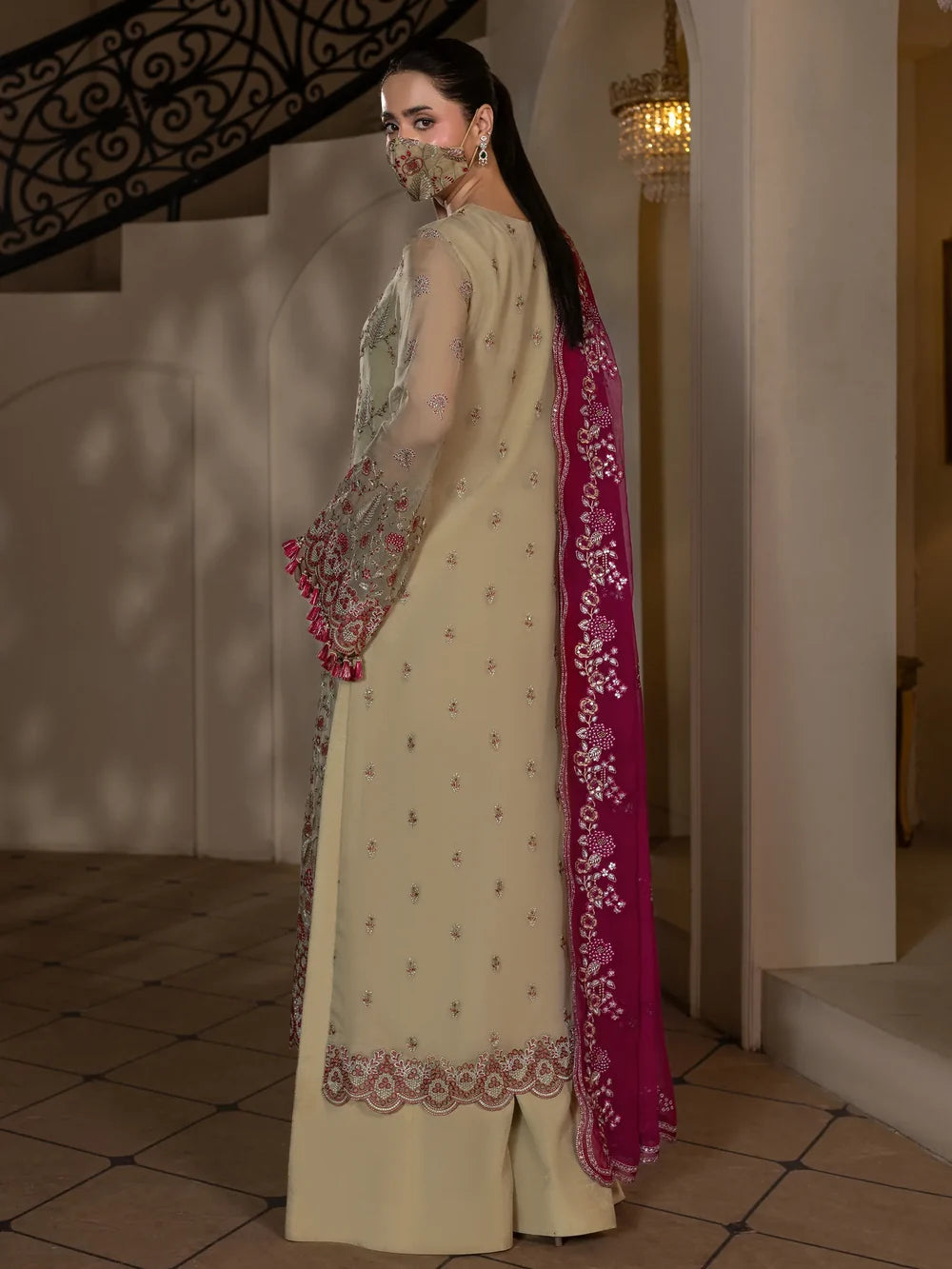 Zohra - 3 Piece Embroidered Chiffon Dress
