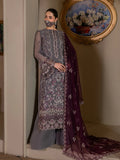 Abeer - 3 Piece Embroidered Chiffon Dress