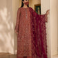 Gulrukh - 3 Piece Embroidered Chiffon Dress