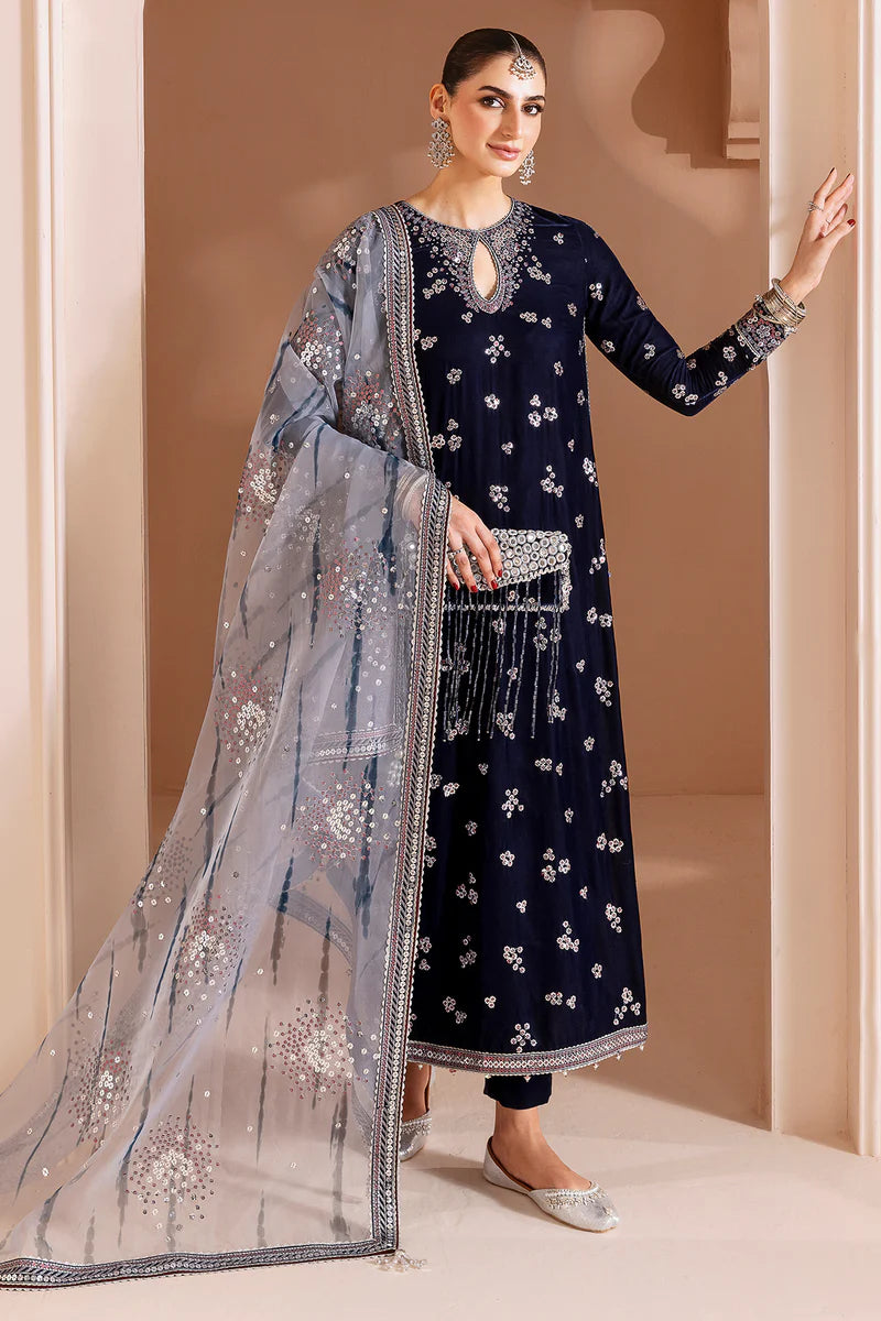 Embroidered Velvet Formal CVF D-03