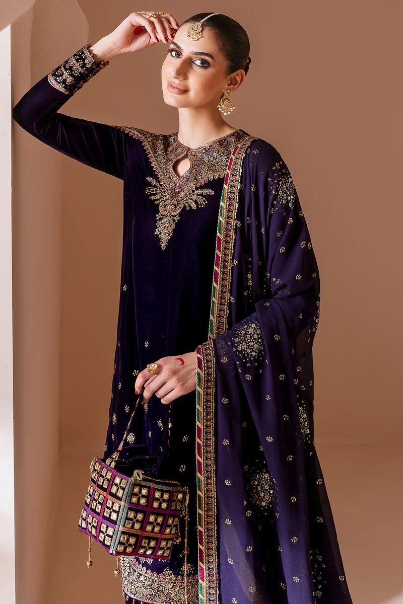 Embroidered Velvet Formal CVF D-08