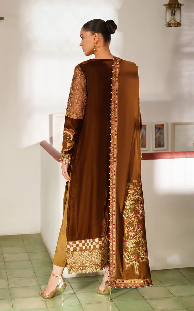 Cedar LWC25-08 | 3pcs Embroidered Unstitched Winter