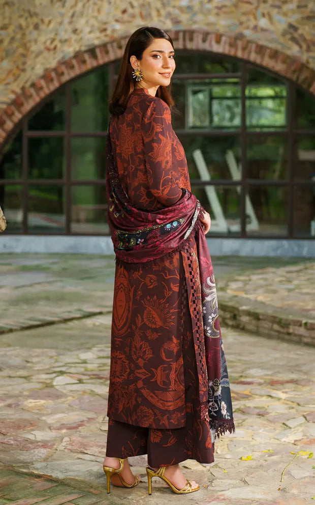 Crimson Chill | 3pcs Embroidered Unstitched Winter