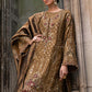 3 Piece Unstitched Embroidered Raw Silk Suit