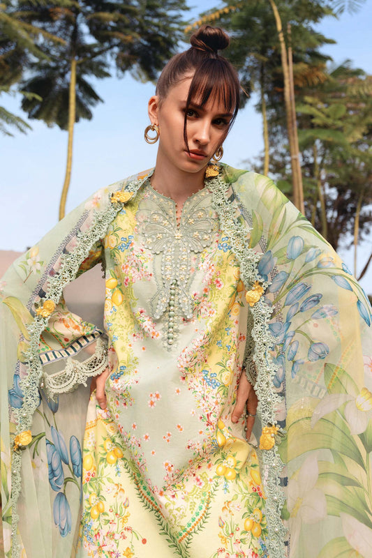 3 Piece Unstitched Embroidered Lawn Suit | MPT-2908-B