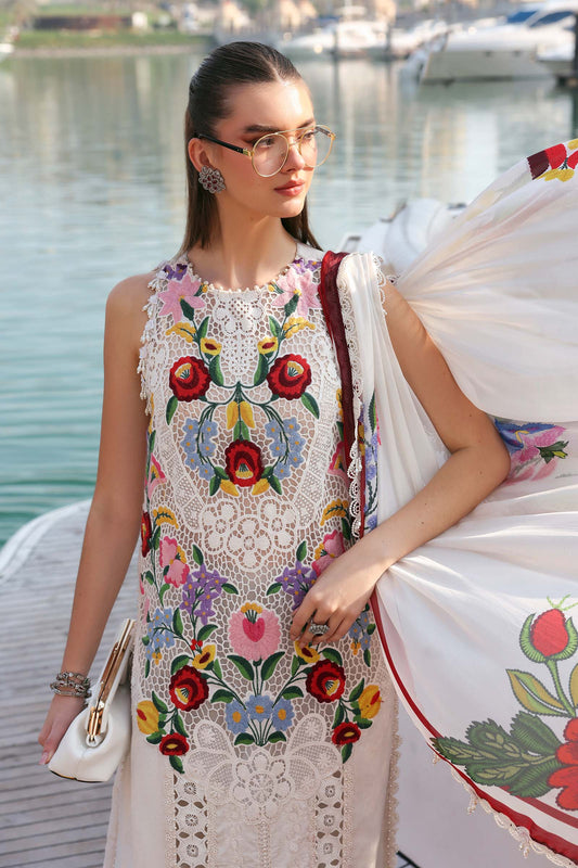 3 Piece Unstitched Embroidered Jacquard Lawn Suit