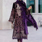 3 Piece Unstitched Embroidered Velvet Suit