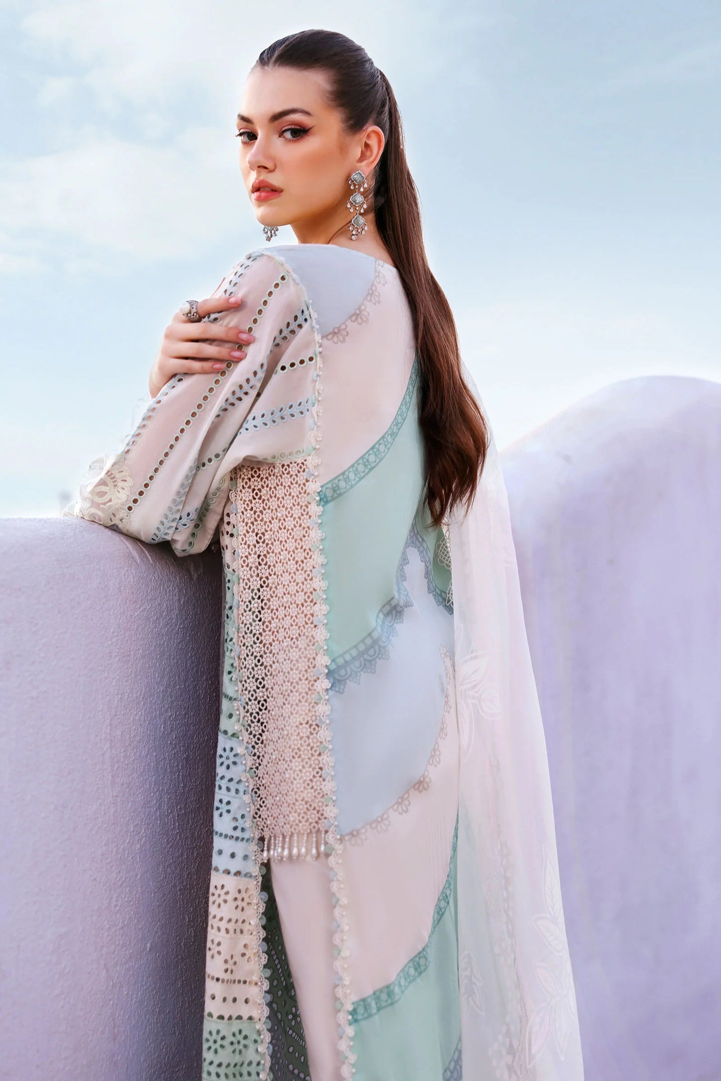 3 Piece Unstitched Embroidered Lawn Suit