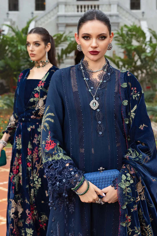 3 Piece Unstitched Embroidered Twill Linen Suit
