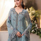 3 Piece Unstitched Embroidered Chiffon Suit