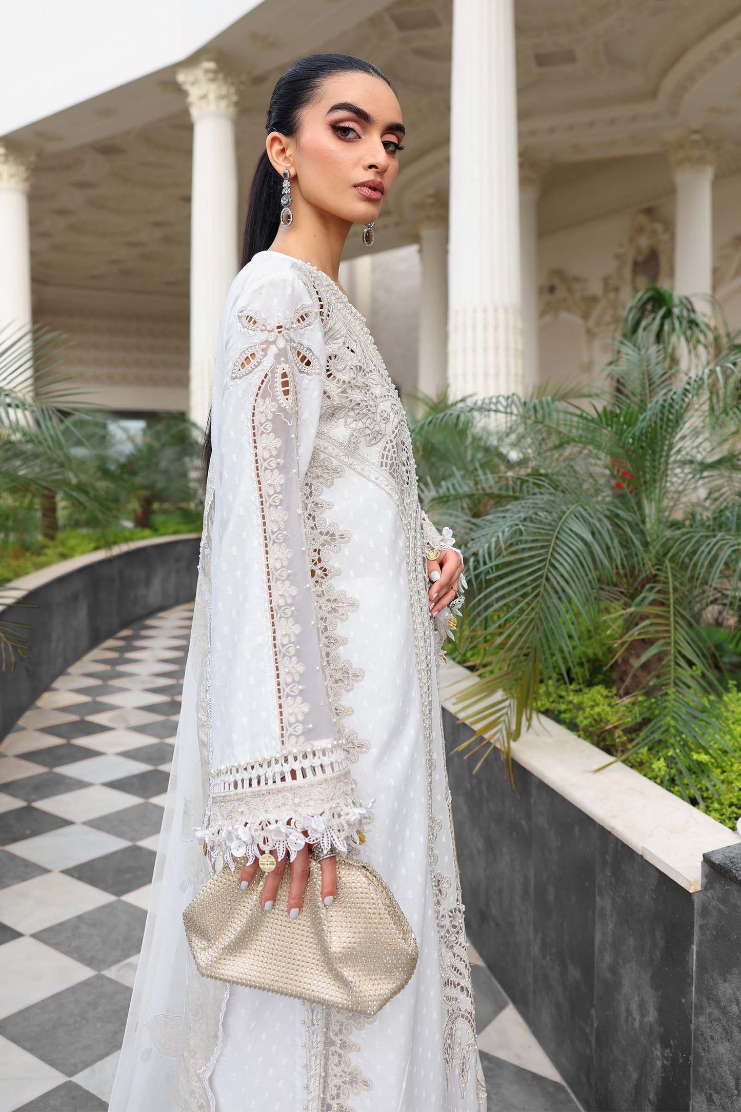 3 Piece Unstitched Embroidered Jacquard Lawn Suit | EL-26-01