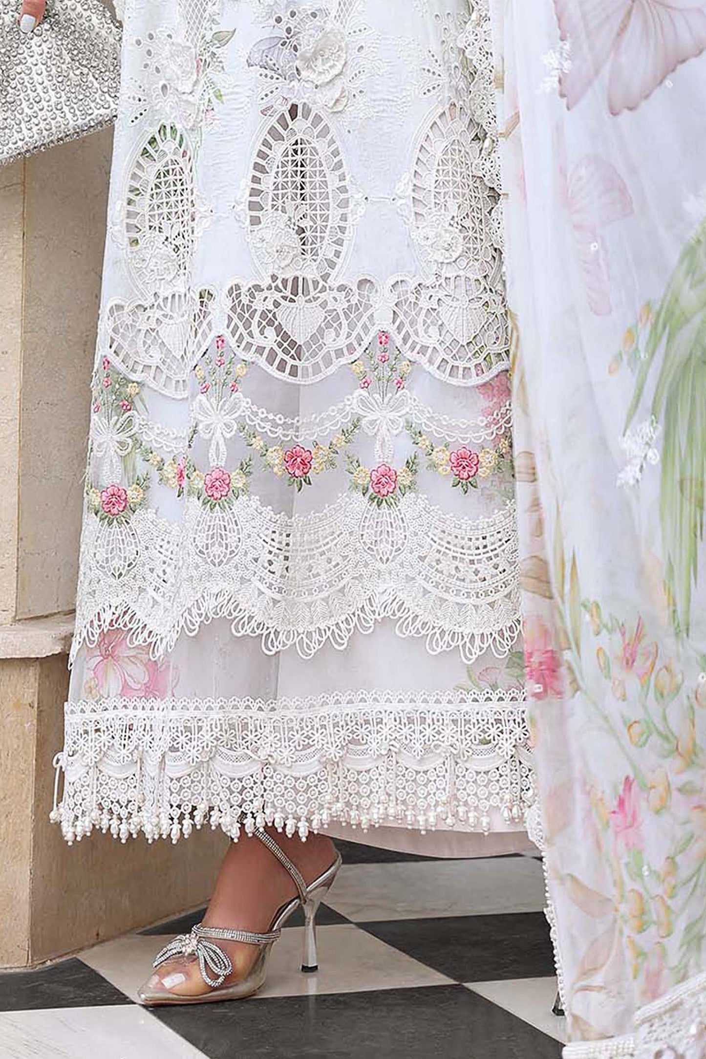 3 Piece Unstitched Embroidered Lawn Suit | EL-26-03