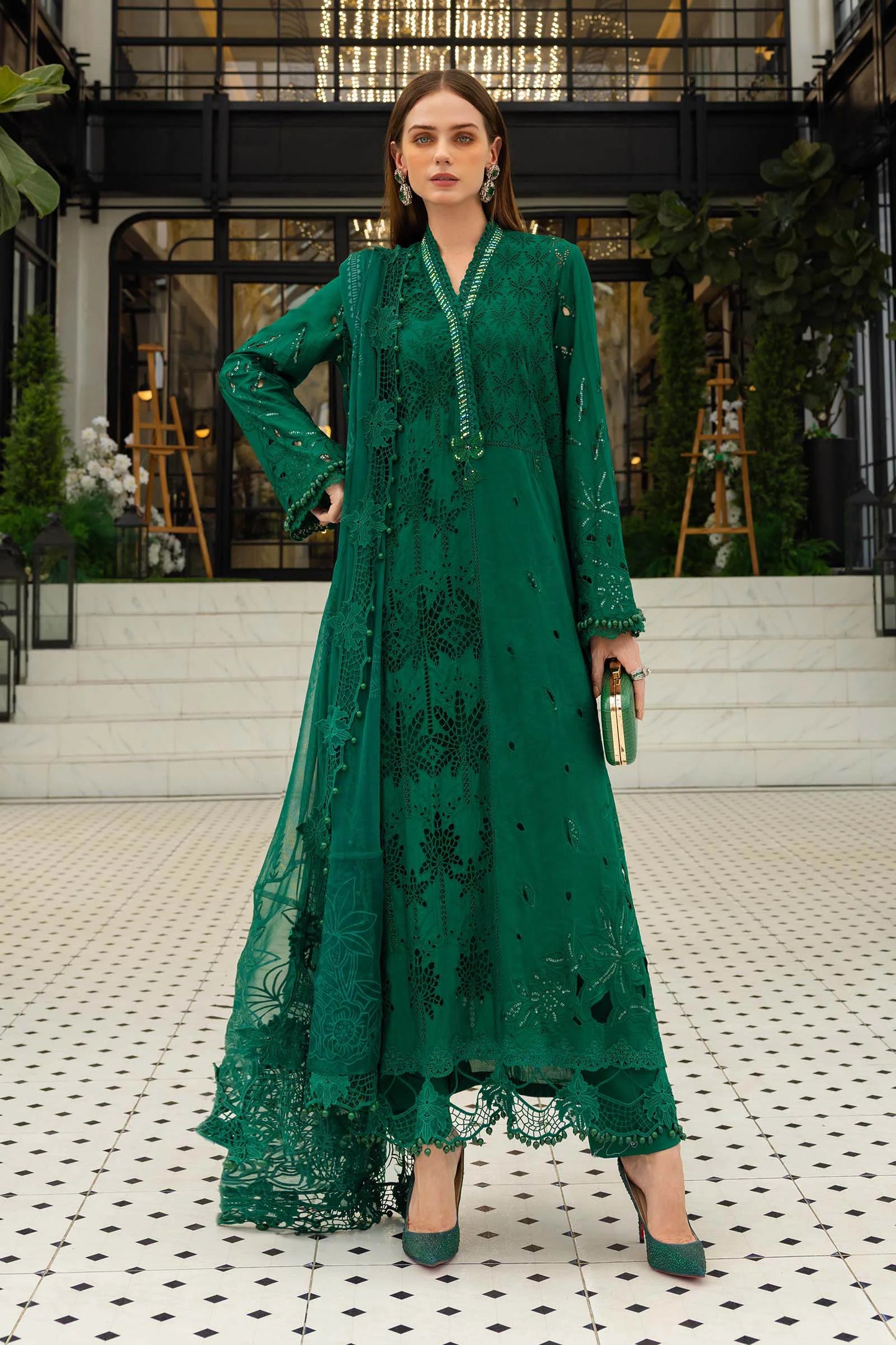 3 Piece Unstitched Embroidered Lawn Suit | EL-26-04