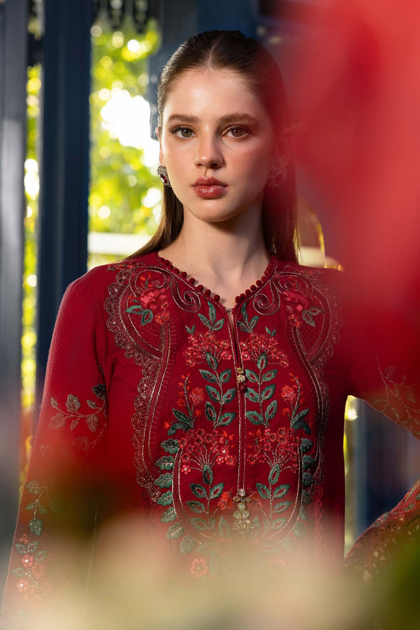 3 Piece Unstitched Embroidered Jacquard Lawn Suit | EL-26-05