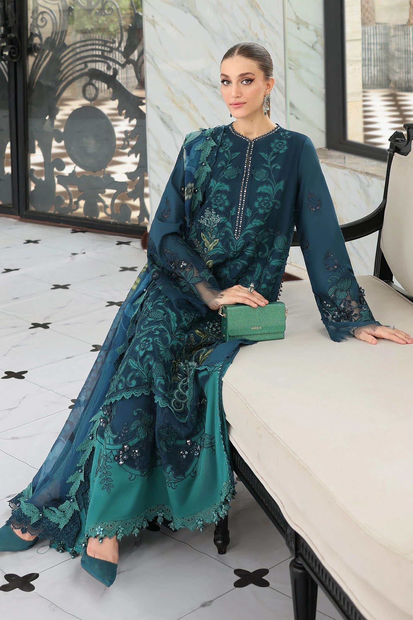 3 Piece Unstitched Embroidered Lawn Suit | EL-26-06