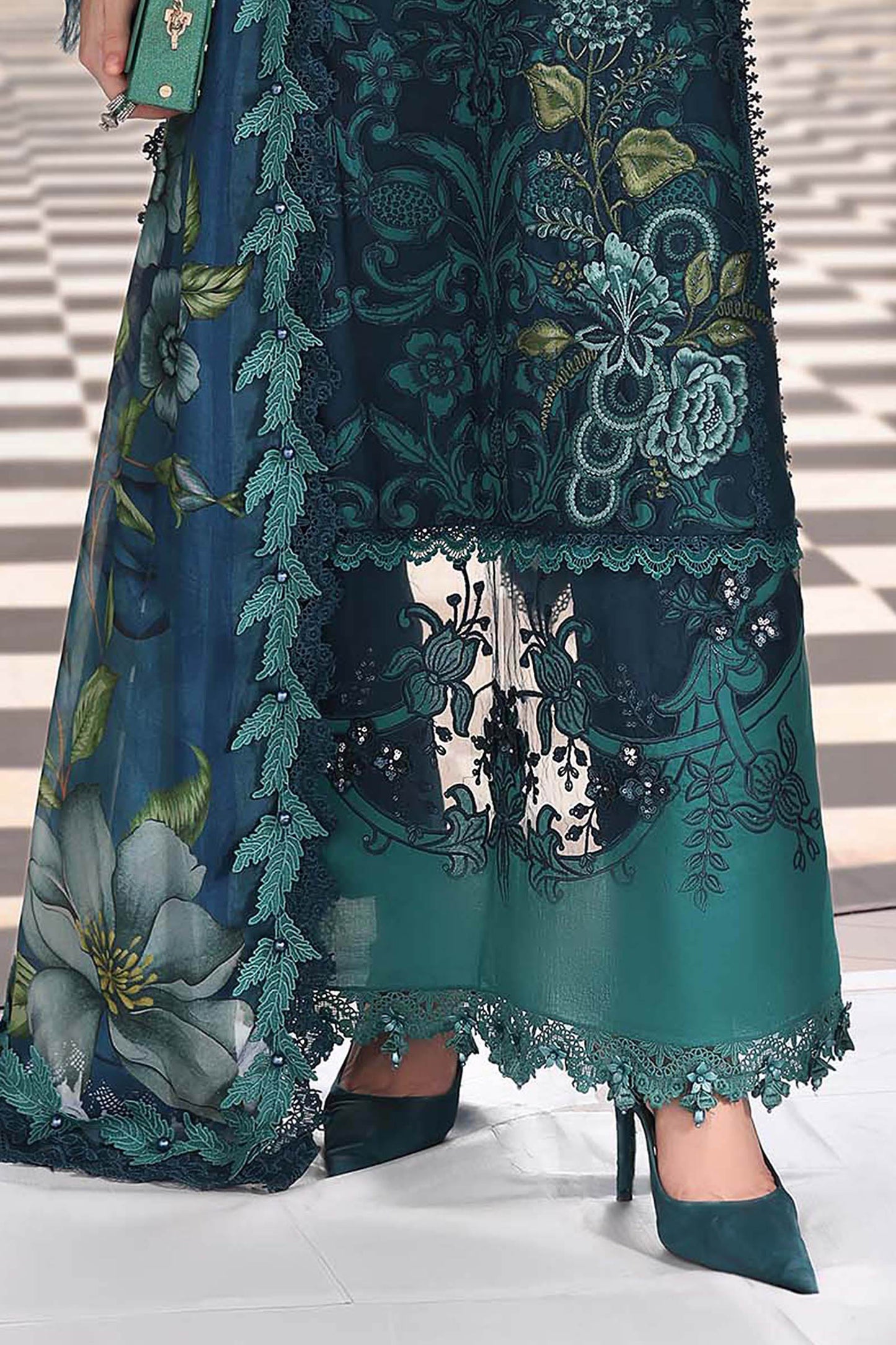 3 Piece Unstitched Embroidered Lawn Suit | EL-26-06