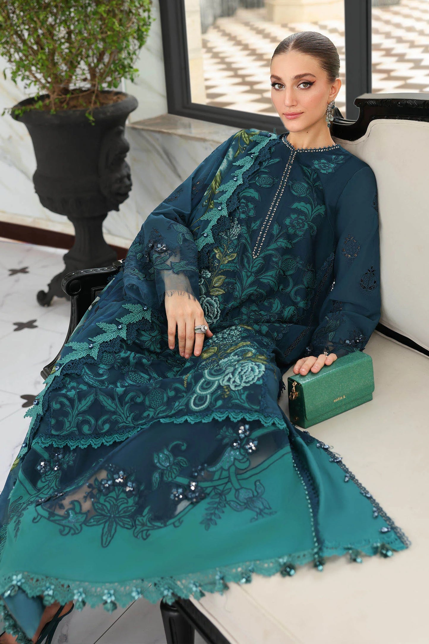 3 Piece Unstitched Embroidered Lawn Suit | EL-26-06
