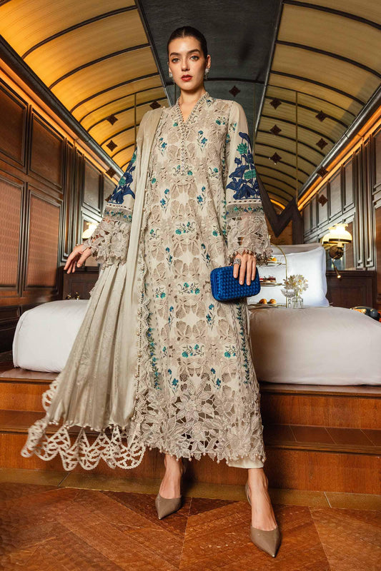 3 Piece Unstitched Embroidered Lawn Suit | EL-26-08