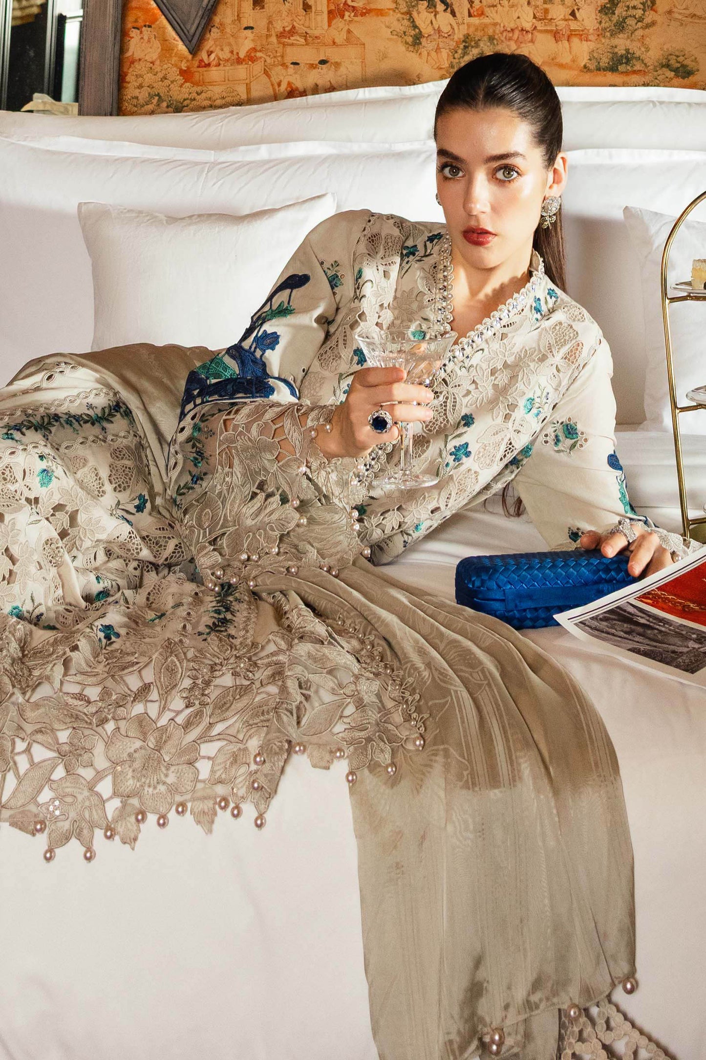 3 Piece Unstitched Embroidered Lawn Suit | EL-26-08