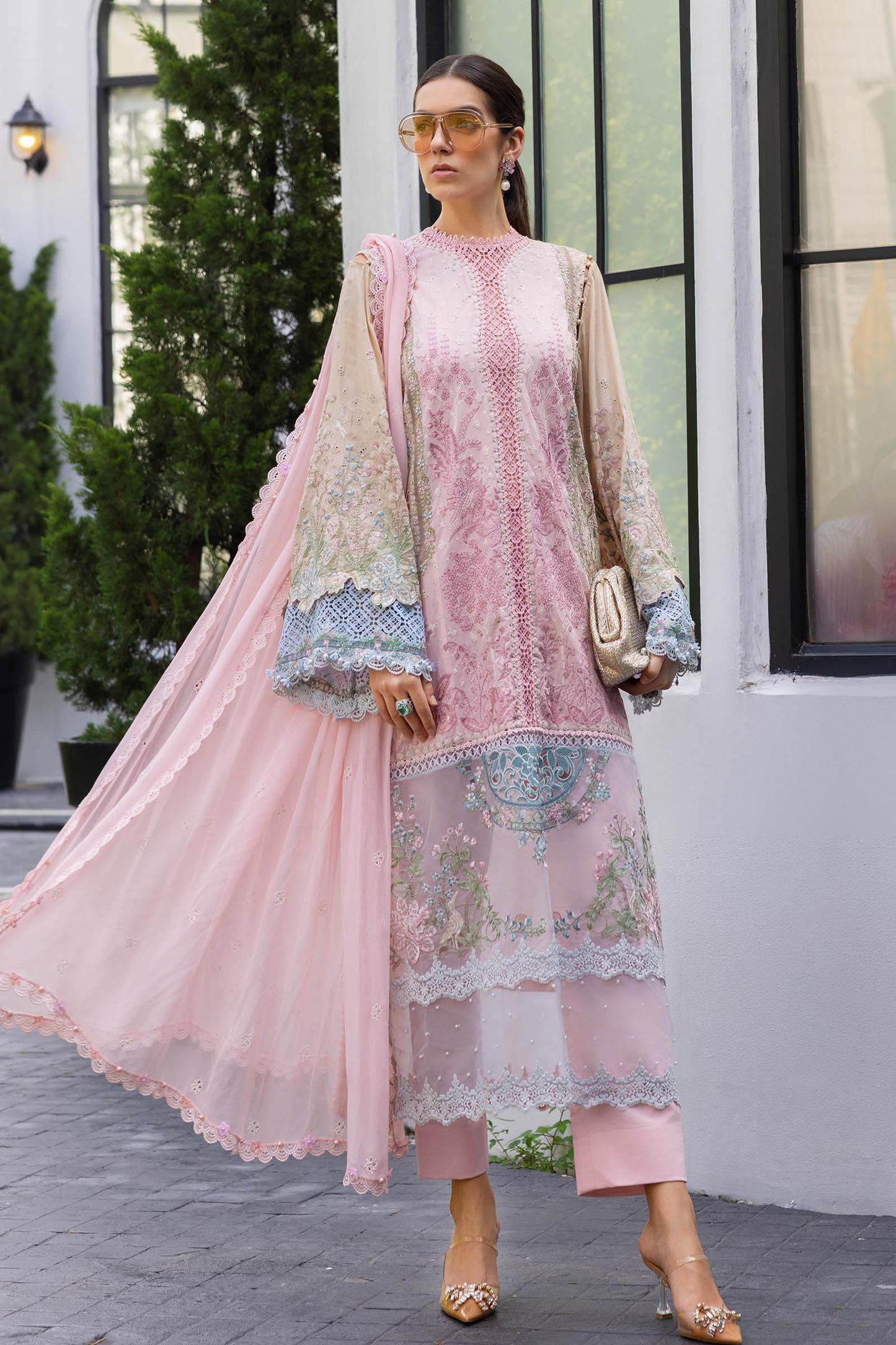 3 Piece Unstitched Embroidered Lawn Suit | EL-26-09